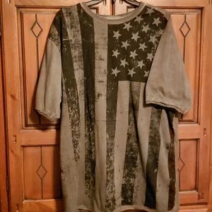 Mens, 2xl, flag tshirt, gray